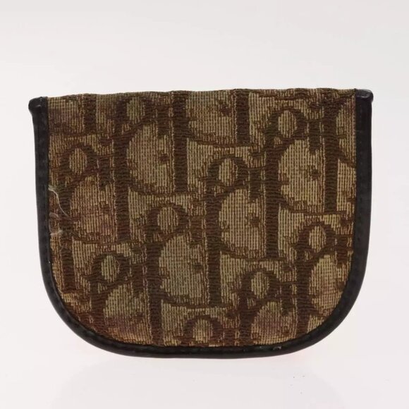 Christian Dior Trotter Canvas Wallet Enamel 3Set Beige Navy Bordeaux Auth - Picture 7 of 16